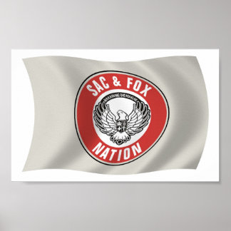 Sac & Fox Nation (Oklahoma) Flag Poster Print