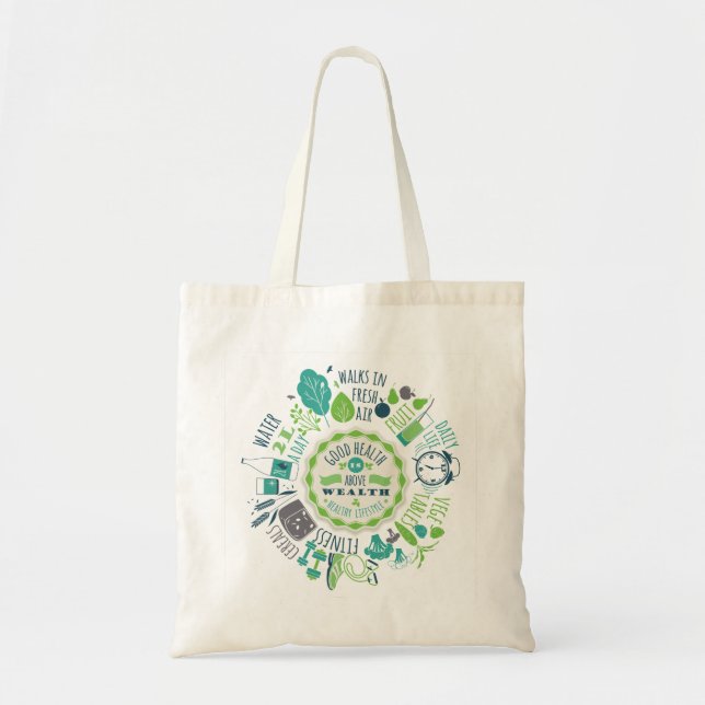 Sac Good health is above wealth Tote Bag (Front)