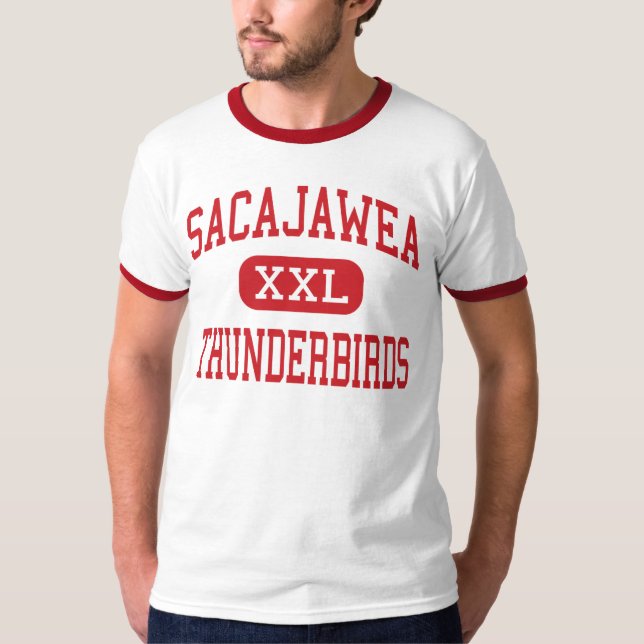 Sacajawea - Thunderbirds - Middle - Spokane T-Shirt (Front)
