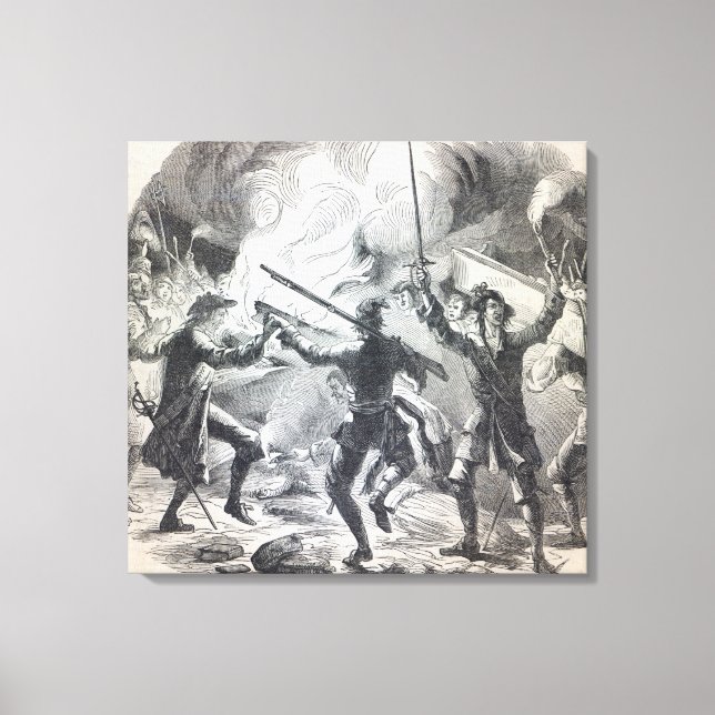 Sacheverell rioters destroy part of a chapel canvas print (Front)