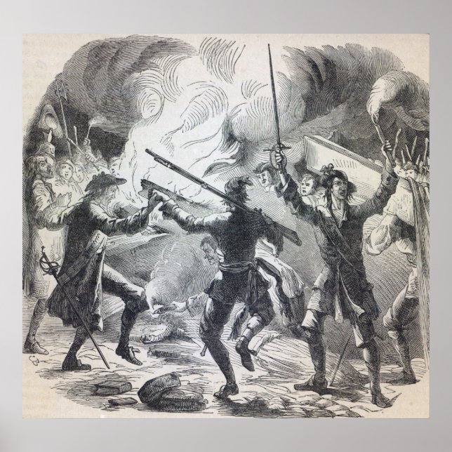 Sacheverell rioters destroy part of a chapel poster (Front)