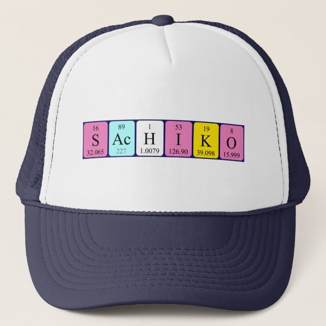 Sachiko periodic table name hat (Front)