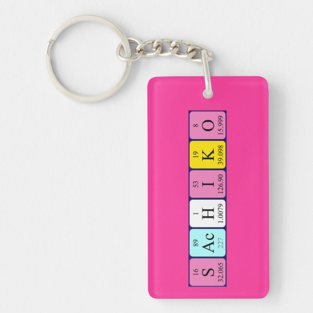Sachiko periodic table name keyring (Front)