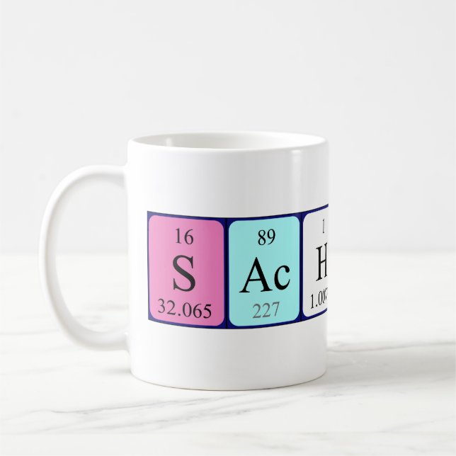 Sachiko periodic table name mug (Left)