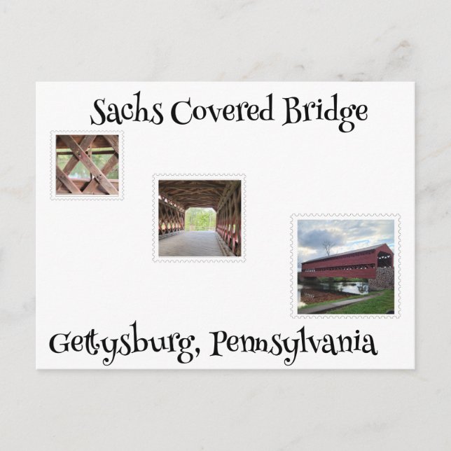 Sachs Covered Bridge Postcard (Front)