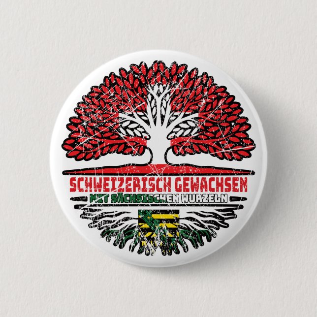 Sachsen Sächsisch Schweizer Schweiz Baum Wurzel Button (Front)
