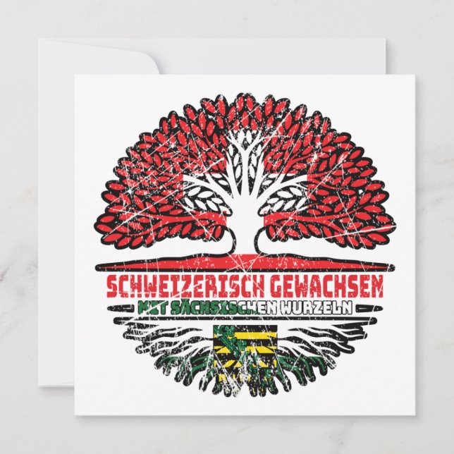 Sachsen Sächsisch Schweizer Schweiz Baum Wurzel Card (Front)
