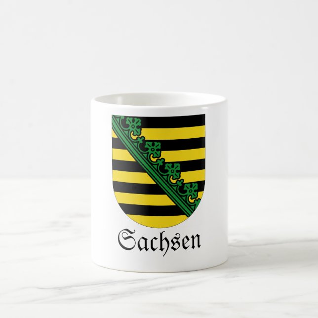 Sachsen Wappen Coat of Arms Coffee Mug (Center)