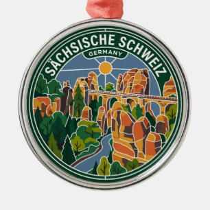 Sächsische Schweiz National Park Germany Metal Ornament