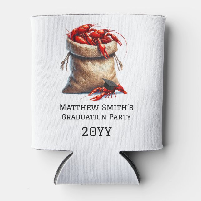 Sack Of Crawfish Graduation Party Can Cooler (Front)