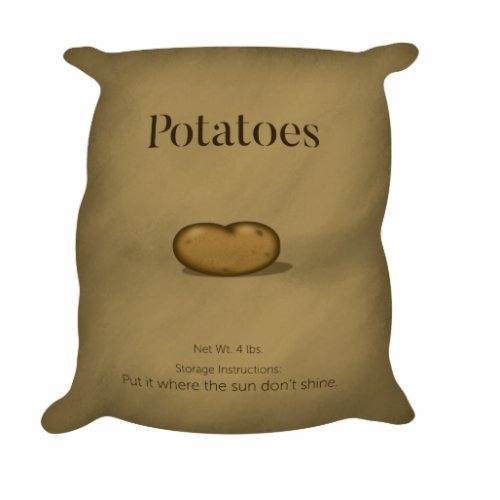 Sack of Potatoes Humorous Storage Instructions Cutout