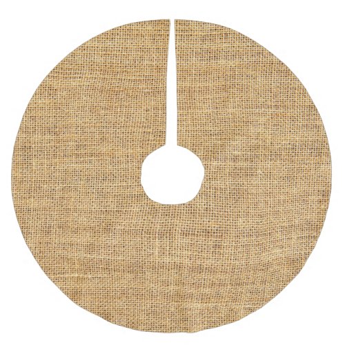 Sackcloth Texture Rustic Background Essence Brushed Polyester Tree Skirt