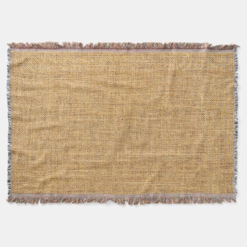 Sackcloth Texture Rustic Background Essence Throw Blanket
