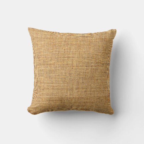Sackcloth Texture Rustic Background Essence Throw Pillow