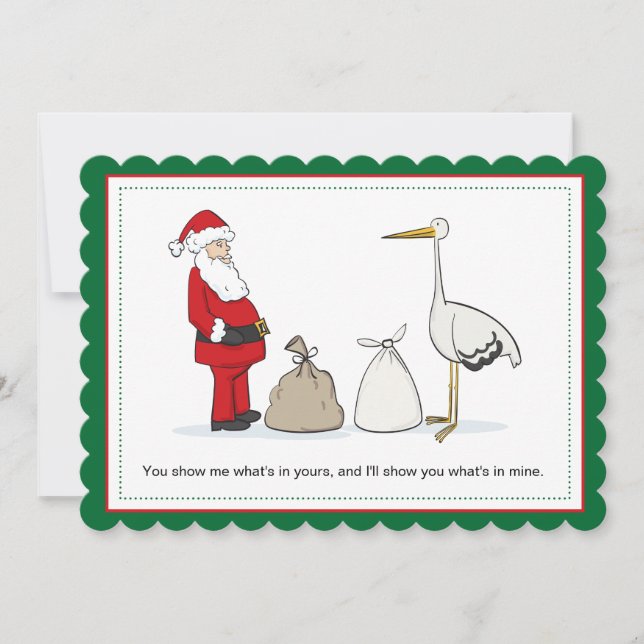 Sacks Pregnancy Christmas Announcement Sacks (Front)