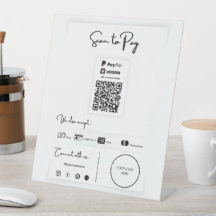 Sacn to Pay One QR Code Pedestal Sign