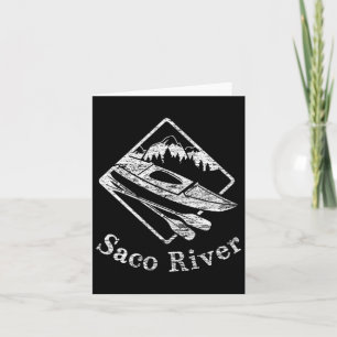Saco River Kayak Kayaking Boating Rapids Canoe Pad Card