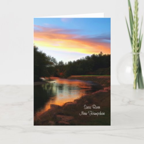 Saco River Sunset Greeting Card