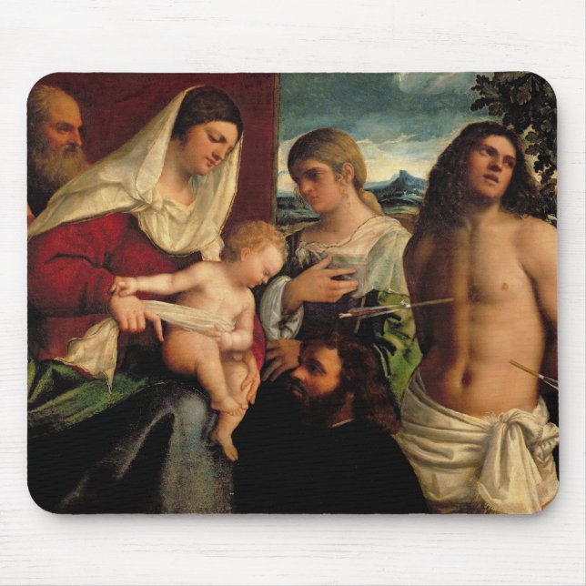 Sacra Conversatione with SS. Catherine, Sebastian Mouse Pad (Front)
