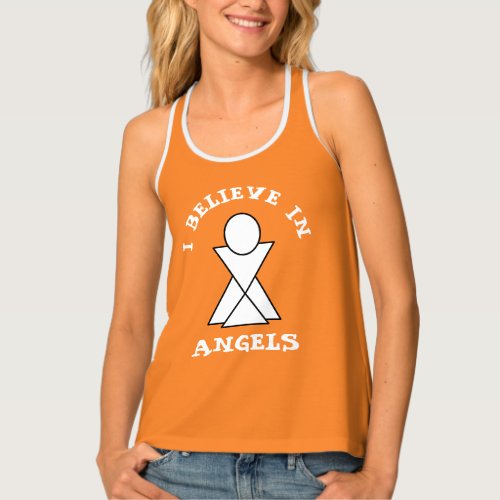 Sacral Chakra Geometric Angel Orange Name Tank Top