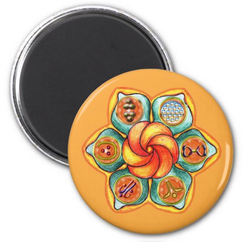 Sacral Chakra Mandala Magnet