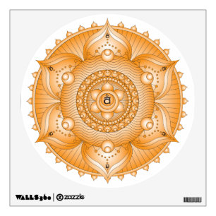Sacral Chakra Orange Mandala Wall Decal
