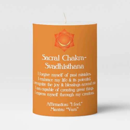 Sacral Chakra _ Svadhisthana Affirmation Candle