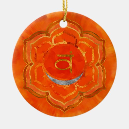 Sacral chakra _  Svadhisthana Ceramic Ornament