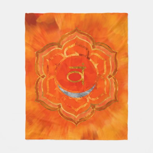 Sacral chakra _  Svadhisthana Fleece Blanket