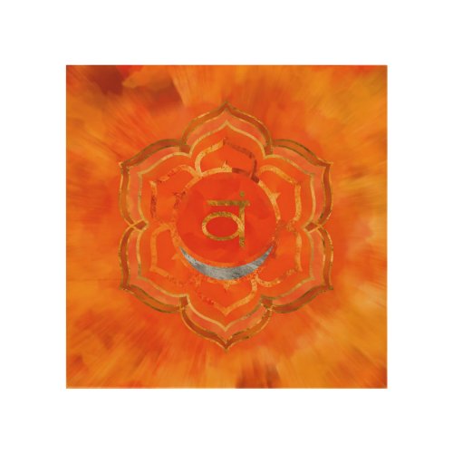 Sacral chakra _  Svadhisthana Wood Wall Art