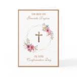 Sacrament Confirmation Crucifix Floral Wreath Holiday Card Sacrament Confirmation Crucifix Floral Wreath Holiday Card