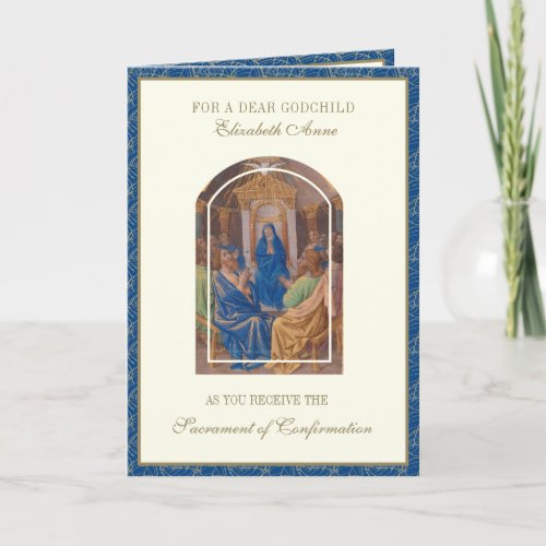 Sacrament Confirmation Holy Ghost Godchild Holiday Card