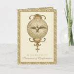 Sacrament Confirmation Religious Prayer Gold Holiday Card