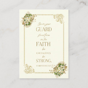 Sacrament Confirmation Scripture gold floral holy Enclosure Card