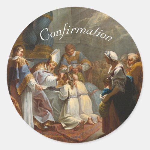 Sacrament of Confirmation Classic Round Sticker