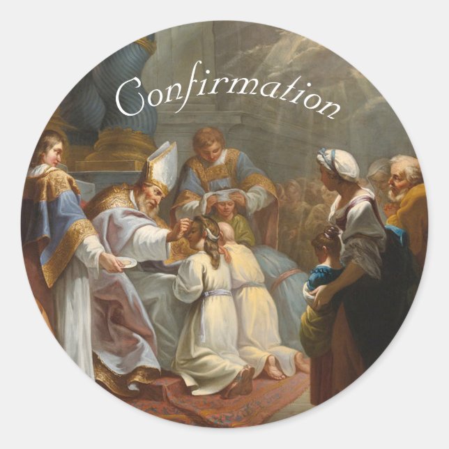 Sacrament of Confirmation Classic Round Sticker (Front)