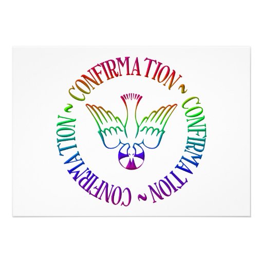 Sacrament of Confirmation - Descent of Holy Spirit 5x7 Paper Invitation ...