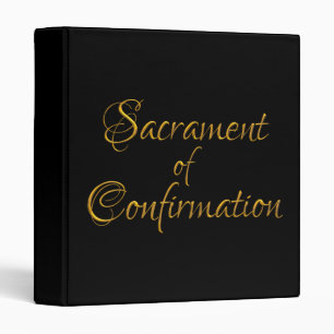 Sacrament of Confirmation Golden 3D Look Binder