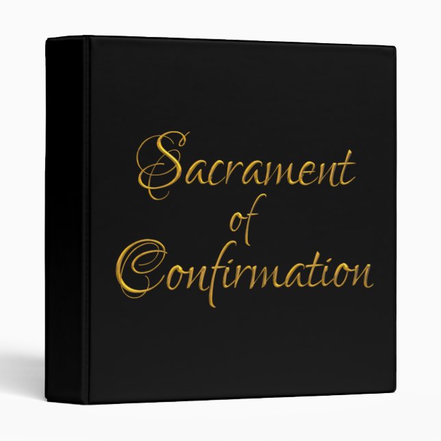 Sacrament of Confirmation Golden 3D Look Binder (Front/Spine)