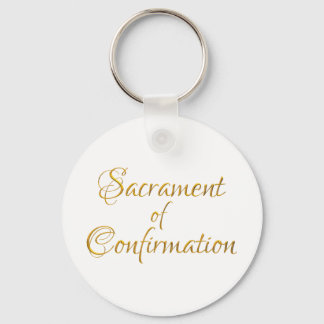 Sacrament of Confirmation Golden 3D Look Keychain