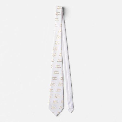 Sacrament of Confirmation Golden 3D Look Neck Tie