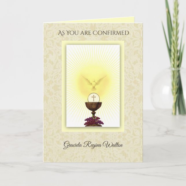 Sacrament of Confirmation Holy Spirit Prayer Card (Front)