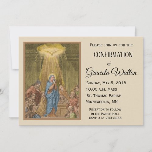 Sacrament of  Confirmation Mary Holy Spirit Invitation