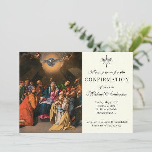 Sacrament of Confirmation Pentecost Religious Invitation