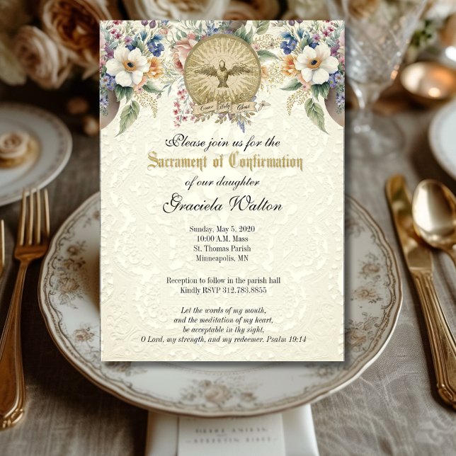 Sacrament of Confirmation Religious Catholic  Invitation (Creator Uploaded)