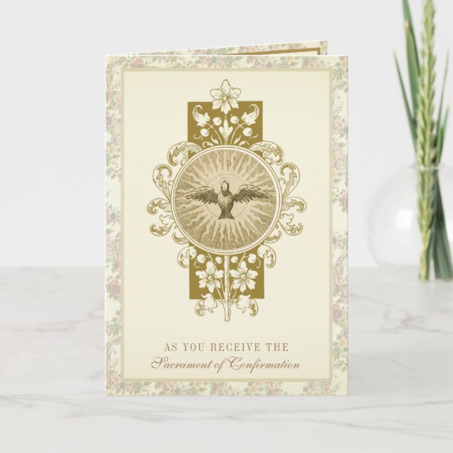 Sacrament of Confirmation Religious Prayer Holiday Card (Front)