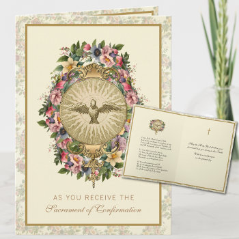 Sacrament Of Confirmation Religious Prayer Holiday Card by ShowerOfRoses at Zazzle