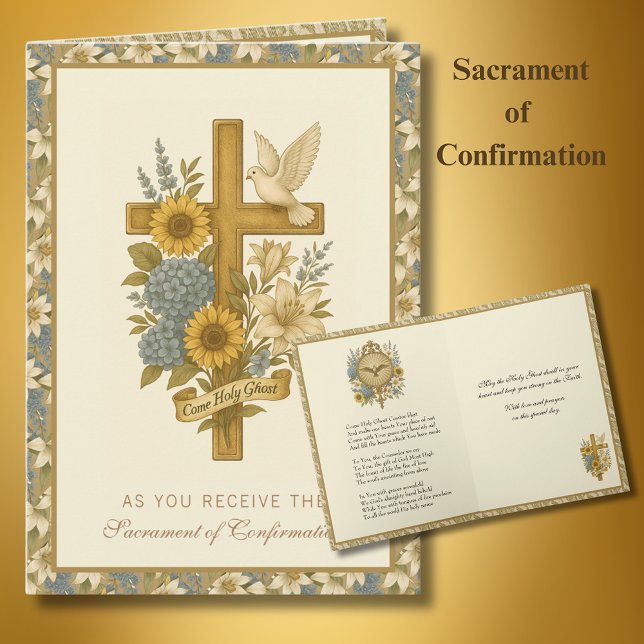 Sacrament of Confirmation Religious Prayer Holiday Card (Creator Uploaded)