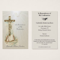 Sacrament of Confirmation Remembrance Holy Card