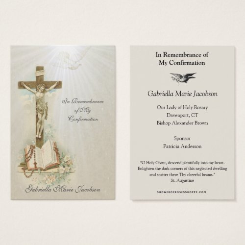 Sacrament of Confirmation Remembrance Holy Card